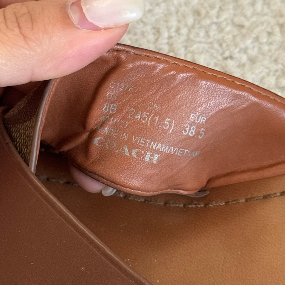 Coach Brown and Tan Slide Sandals | 8B - Picture 8 of 8